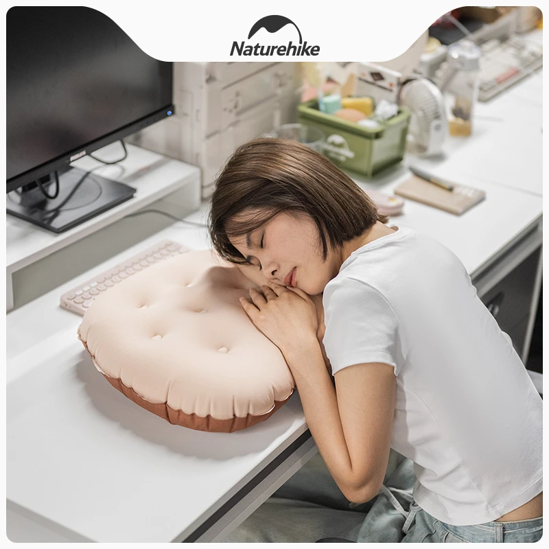 Naturehike挪客海绵充气枕头户外露营旅行静音午睡枕便携奶酪靠枕