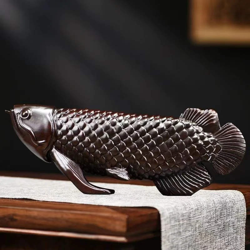 （新人礼）20黑檀木鱼摆件木雕摆件
