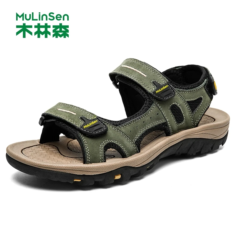 木林森官方正品春秋豆豆鞋男真皮软底一脚蹬懒人鞋白色休闲皮鞋