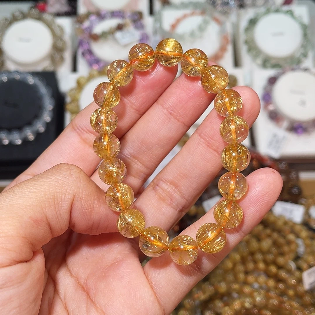 嗷***～手链未镶嵌发晶烟花钛晶9.3mm