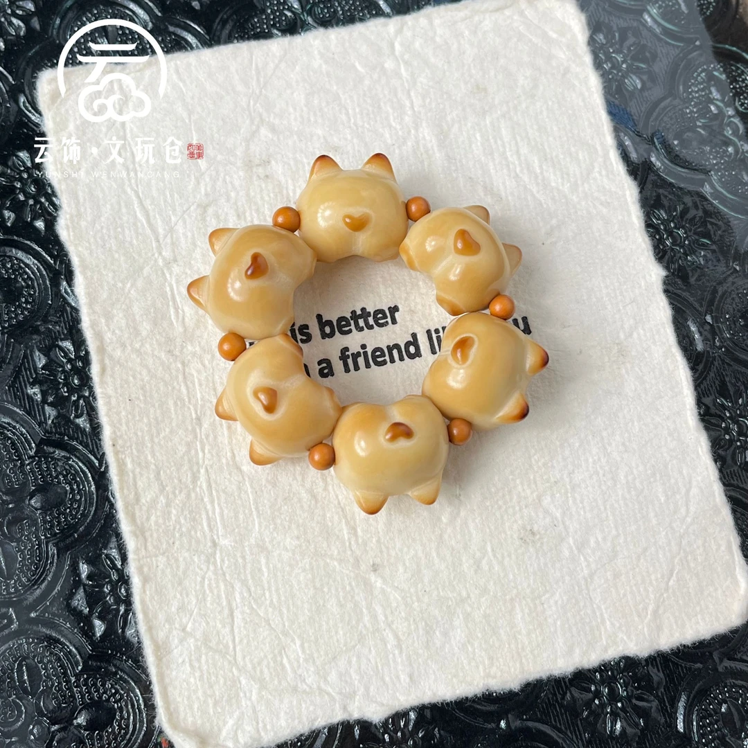 【酥黄25mm以下】象牙果炭烤柯基屁股手捻CP113-1341