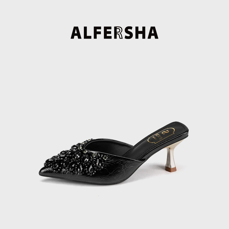 ALFERSHA/阿芙莎阿芙莎手工鞋6658121夏季新款迷你包头拖B