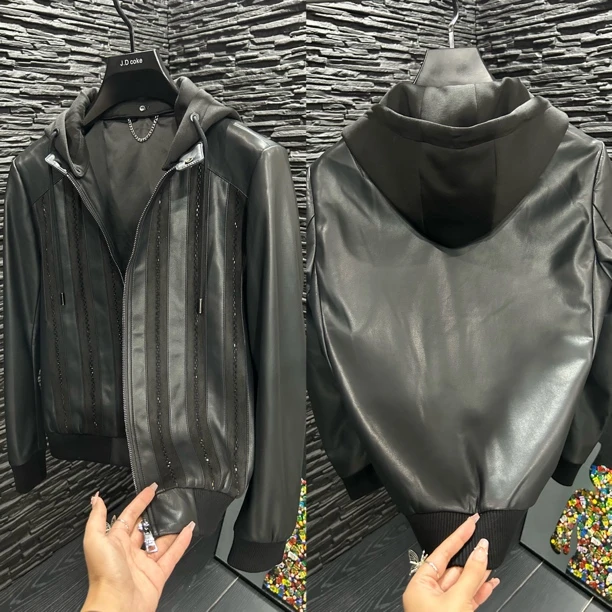 【正睿欧货】高端定制款男士连帽夹克外套/88150