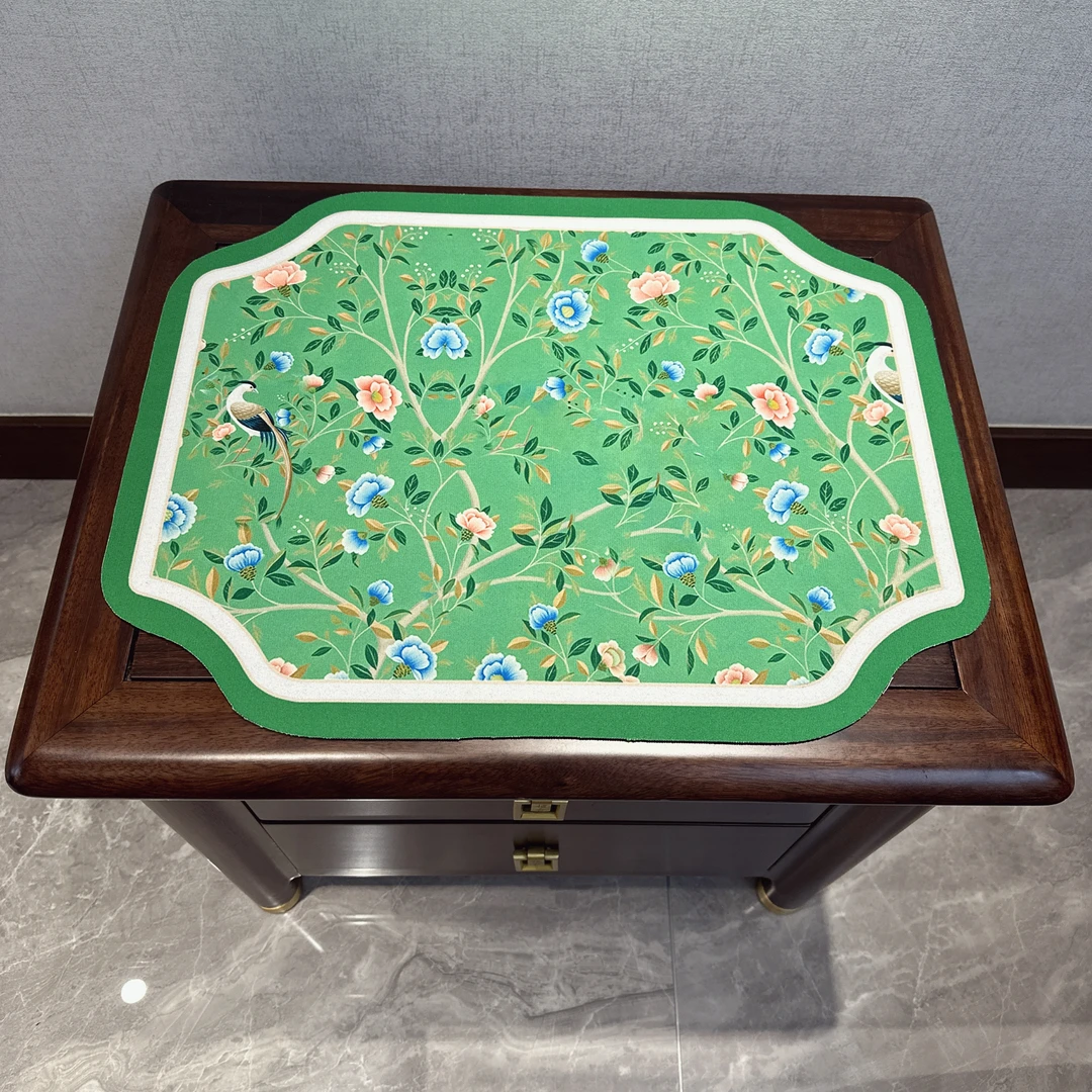 雀嬉繁花硅藻泥沥水垫创意果盘垫吸水防滑隔热杯碗垫厨房茶具垫