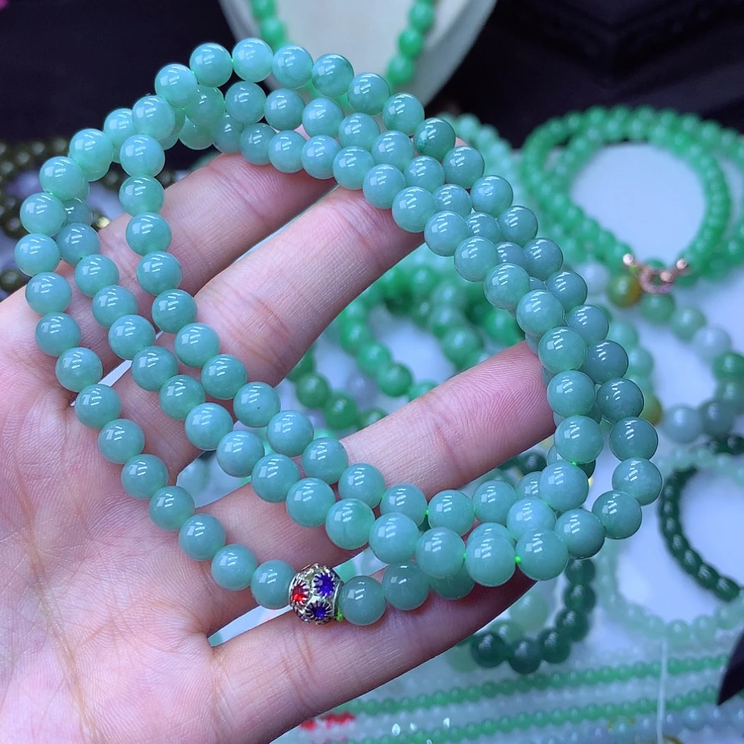 翡翠毛衣链未镶嵌7