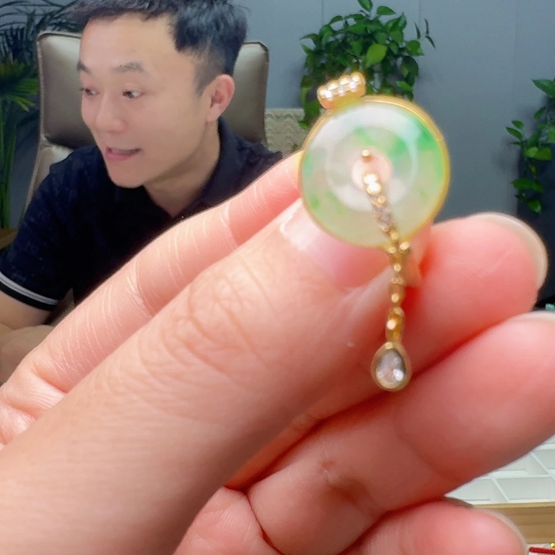 银S925镶嵌戒指翡翠天然
