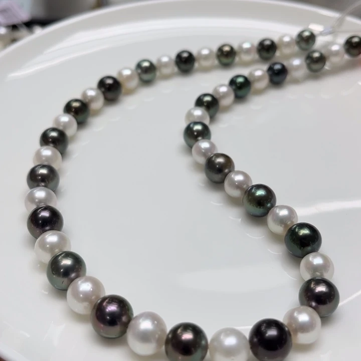 海水珍珠项链银S925镶嵌