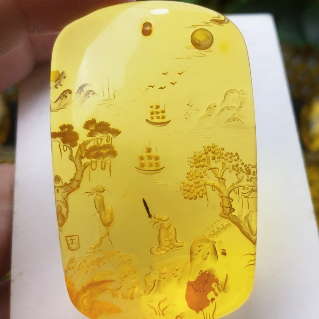 【闪购商品】金珀吊坠(不含链)未镶嵌