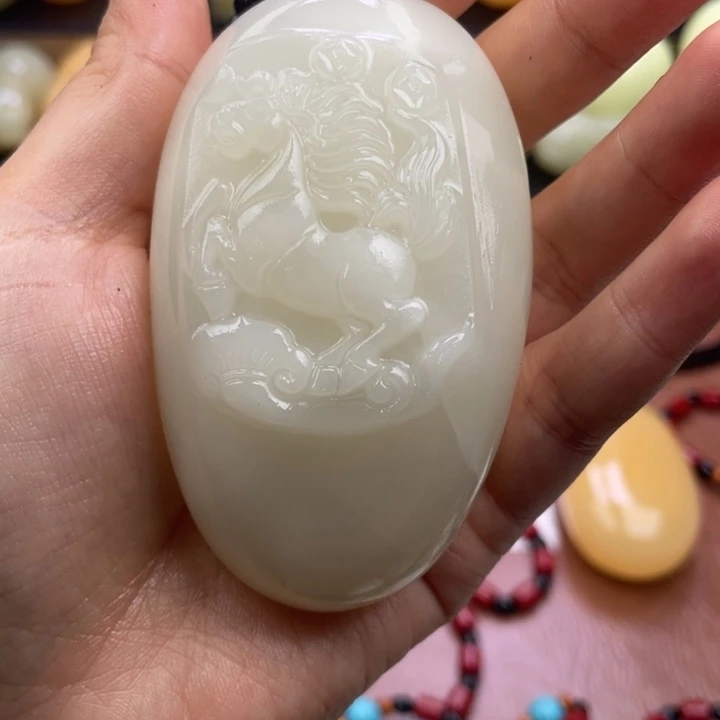 瀚***爷石材天然古青石手把件