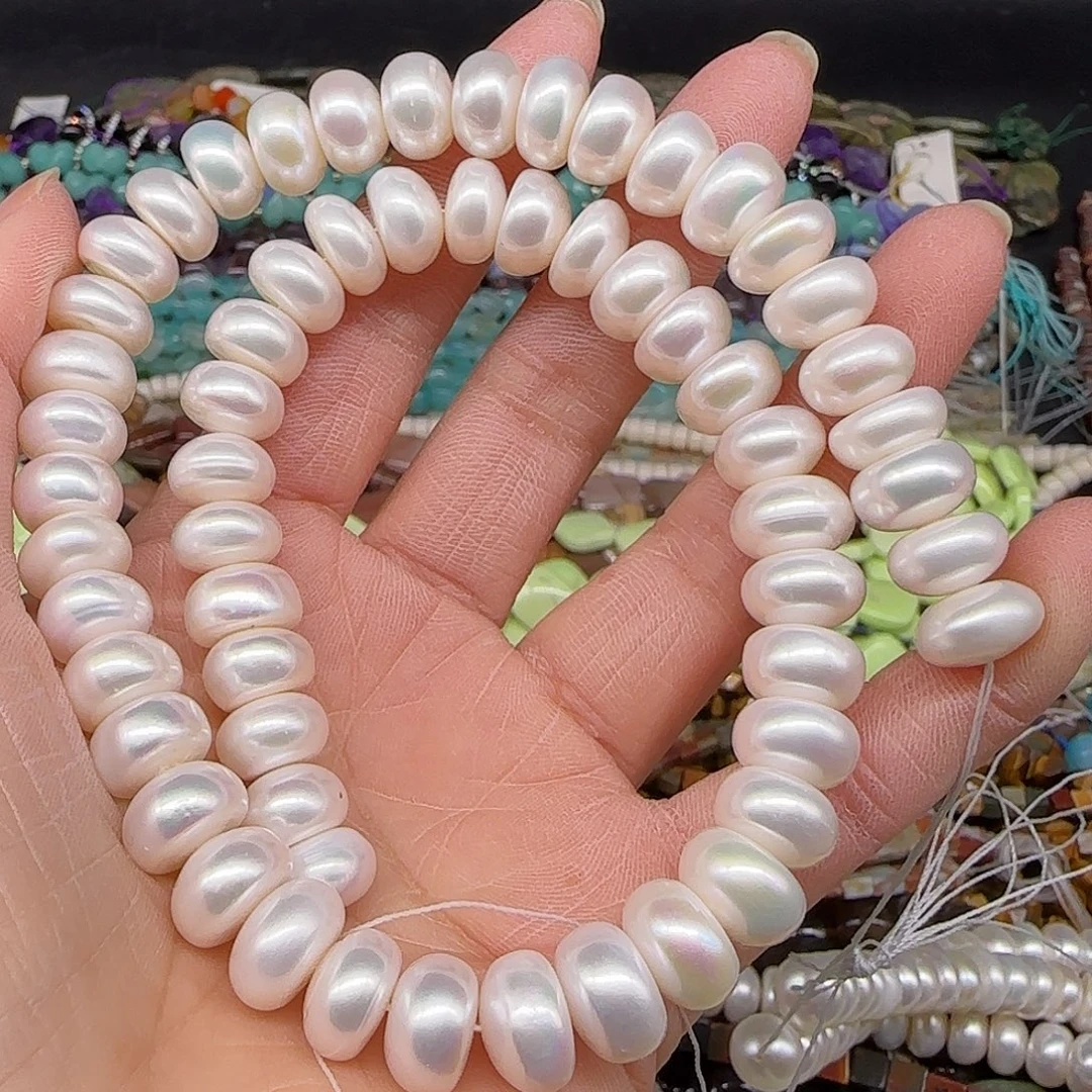 沙***丘玛瑙/玉髓合金珠宝半成品珍珠馒头10mm拍两99一条