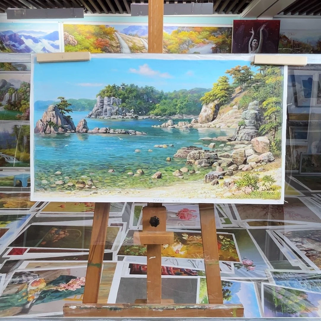 油画朝鲜艺术家油画作品