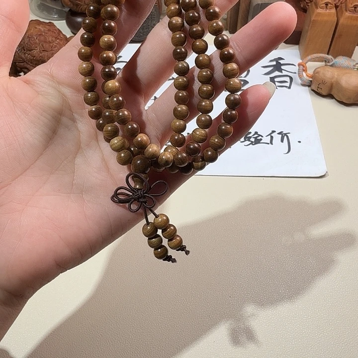 檀香木印度迈索尔老山檀香黑肉0.6/108横纹沉水微瑕