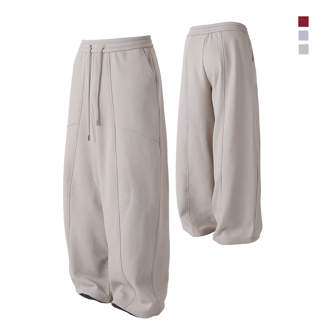 <0868-零捌陆捌>24FW480克直筒立体裁剪阔腿加厚加绒休闲裤冬