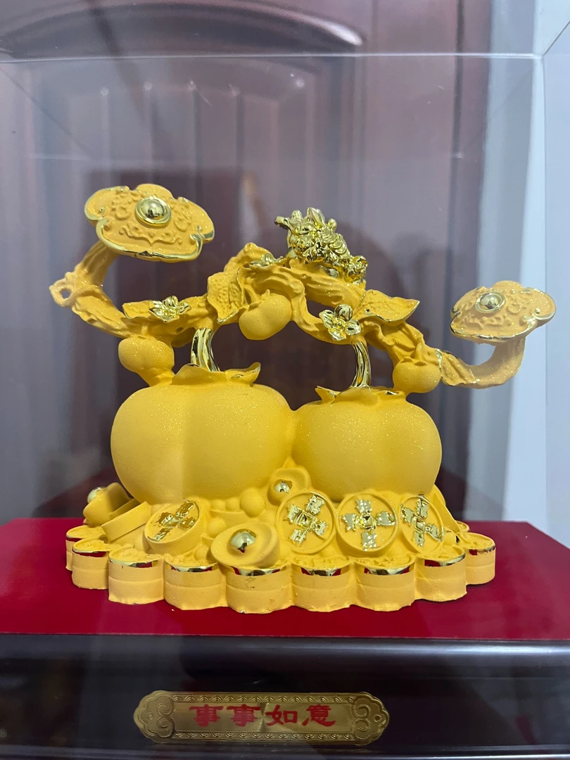 意大利工艺绒沙金摆件传承人生如意摆件