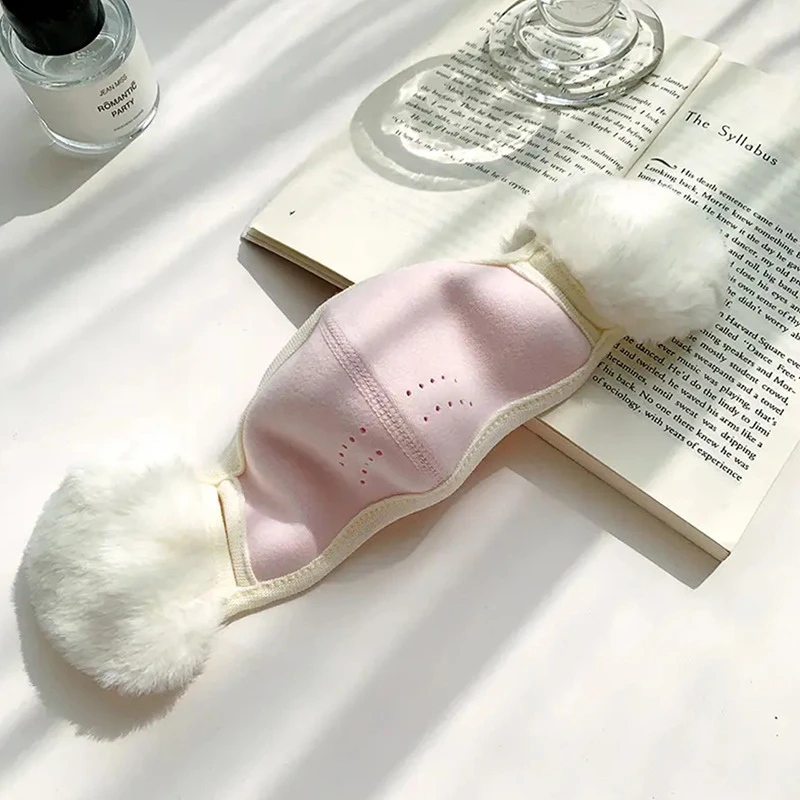 儿童护耳口罩秋冬季保暖面罩儿童二合一护耳口罩加绒防风寒面罩