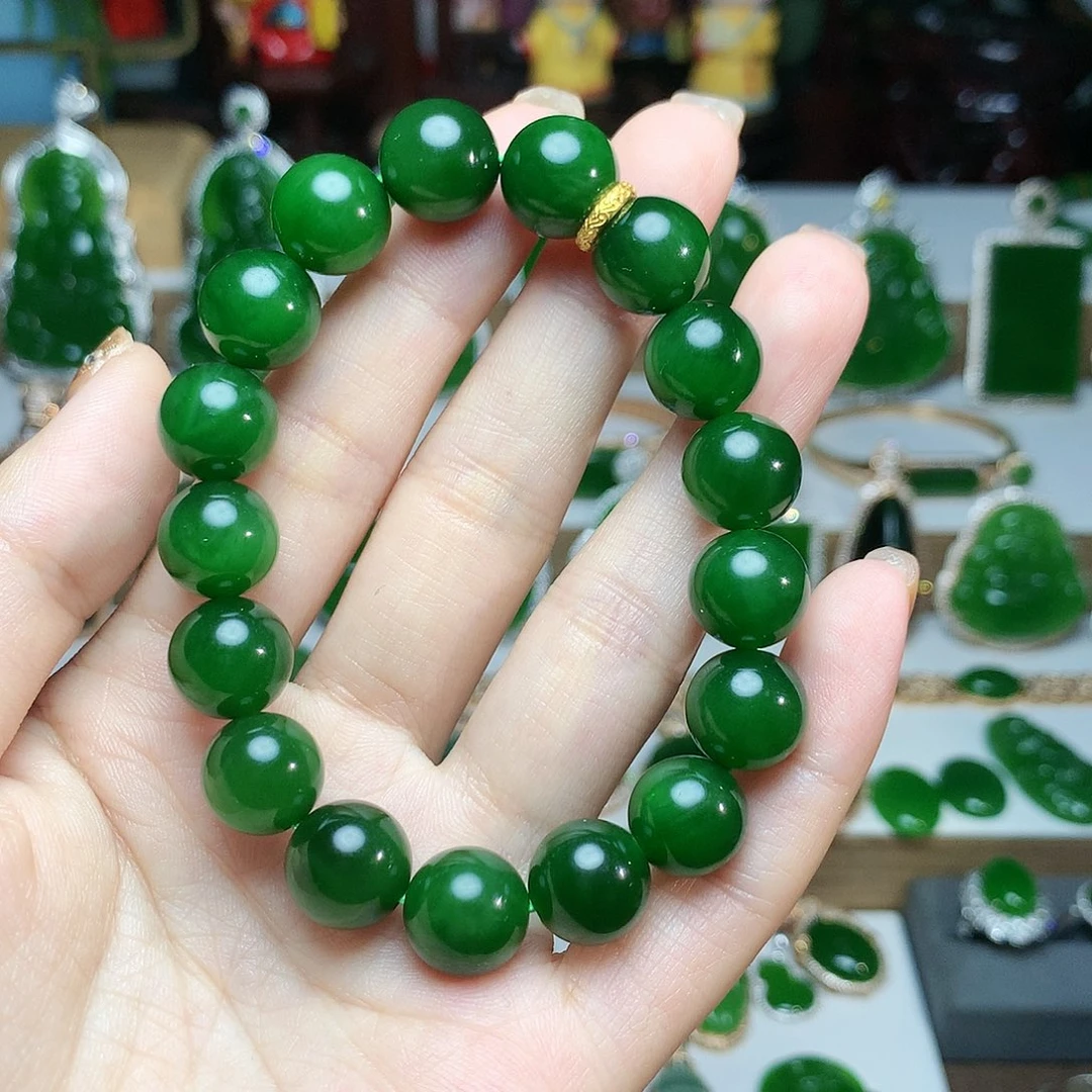 未镶嵌手串和田玉（碧玉）生***?