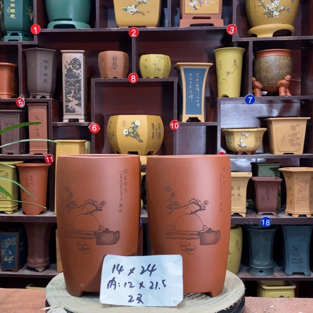 紫砂花盆紫砂花盆