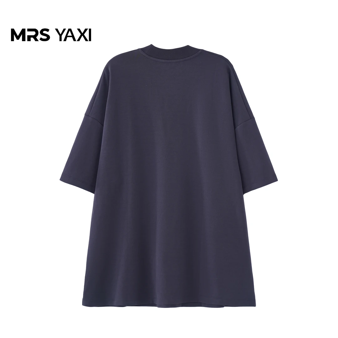 Mrsyaxi做旧圆领短袖T恤时尚百搭简约上衣YX5071408