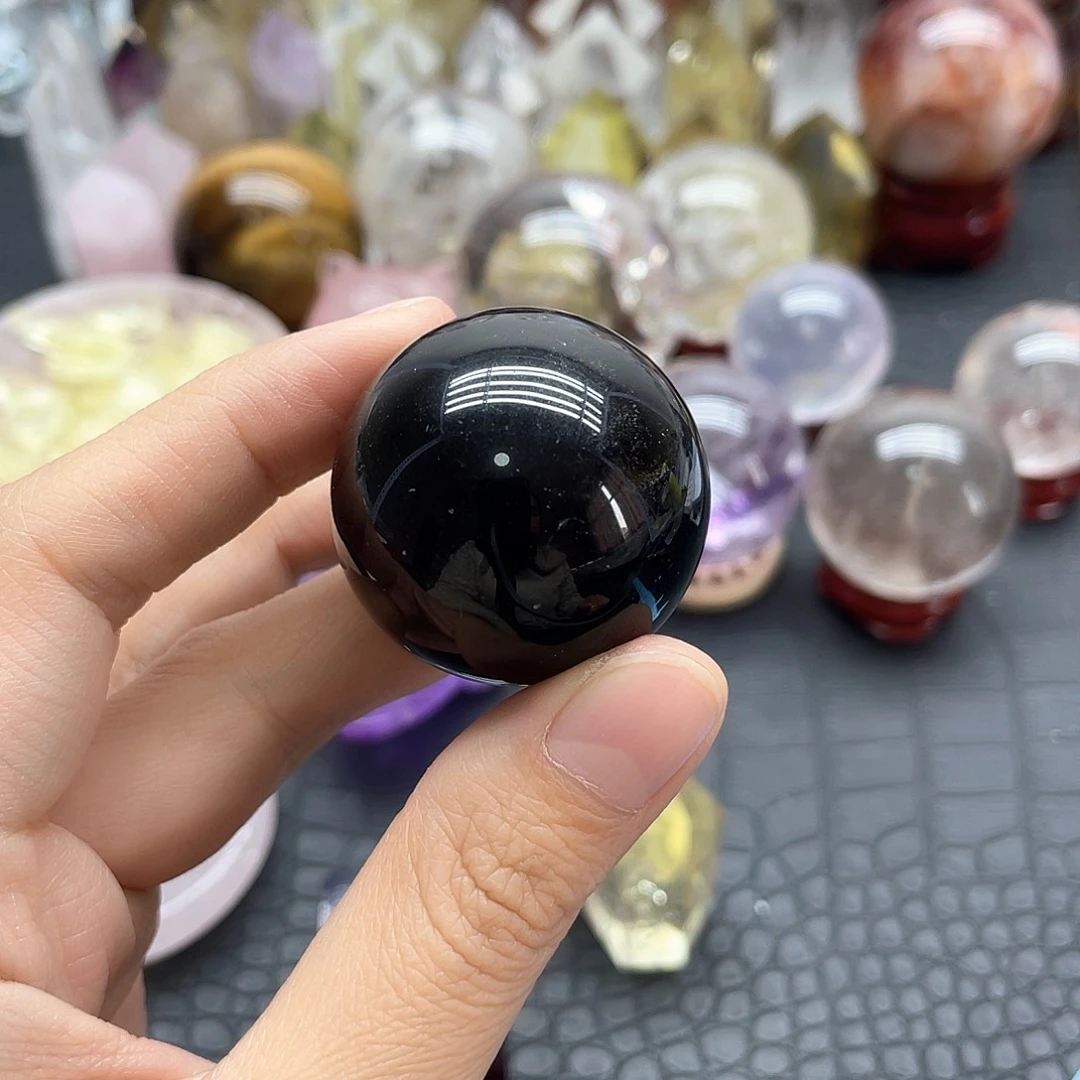 水晶珠宝半成品未镶嵌53金耀石球卡3.4mm无裂