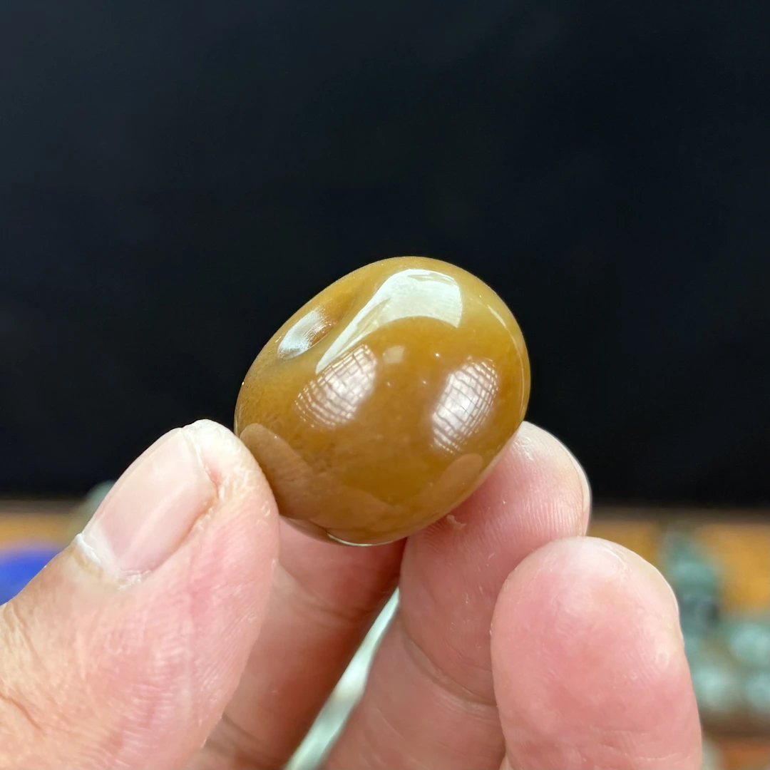 25✖️17且末红糖和田玉面包扣糖料平安扣吊坠挂件