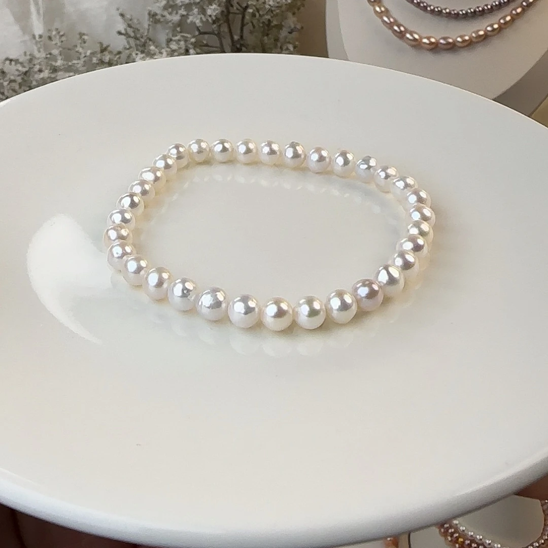 淡水珍珠手绳未镶嵌5-6mm微瑕
