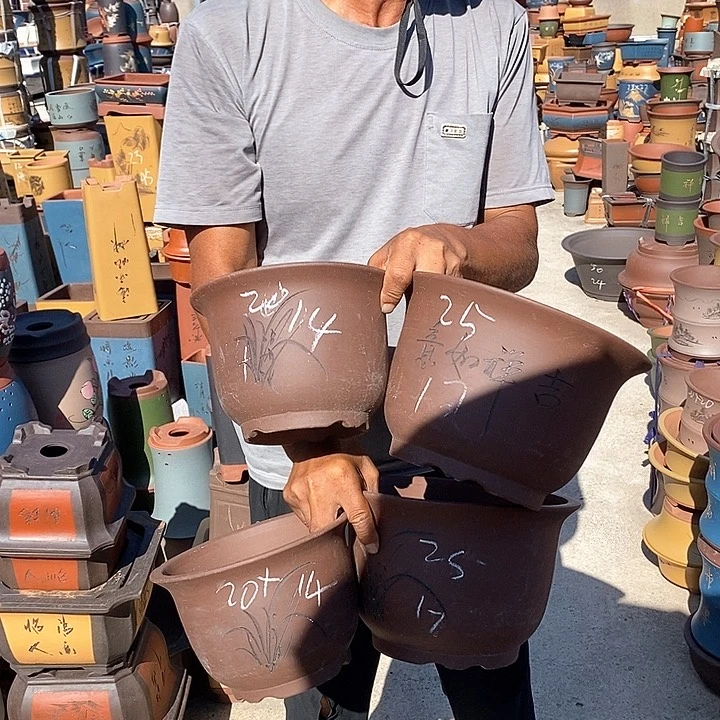 紫砂花盆紫砂花盆