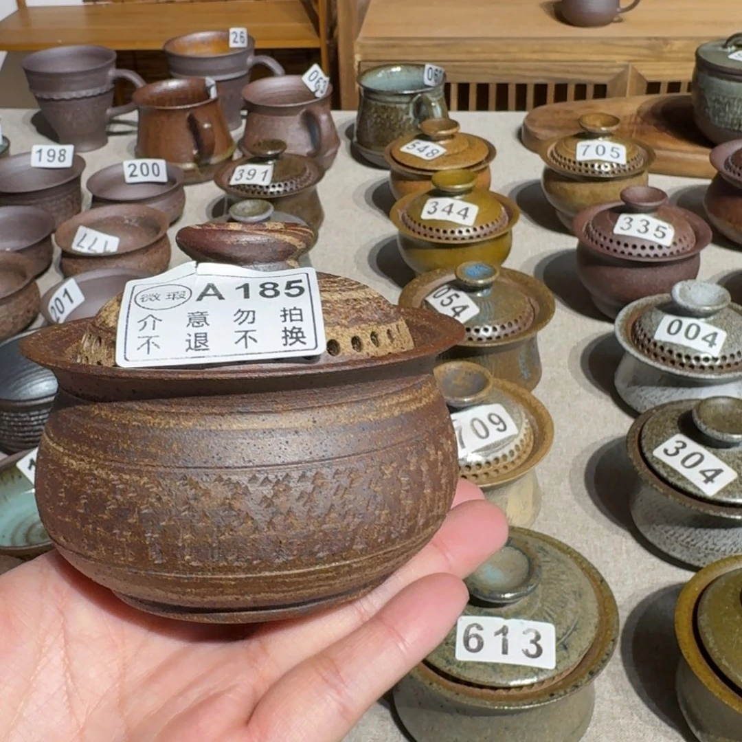 粗瓷茶具素色盖碗