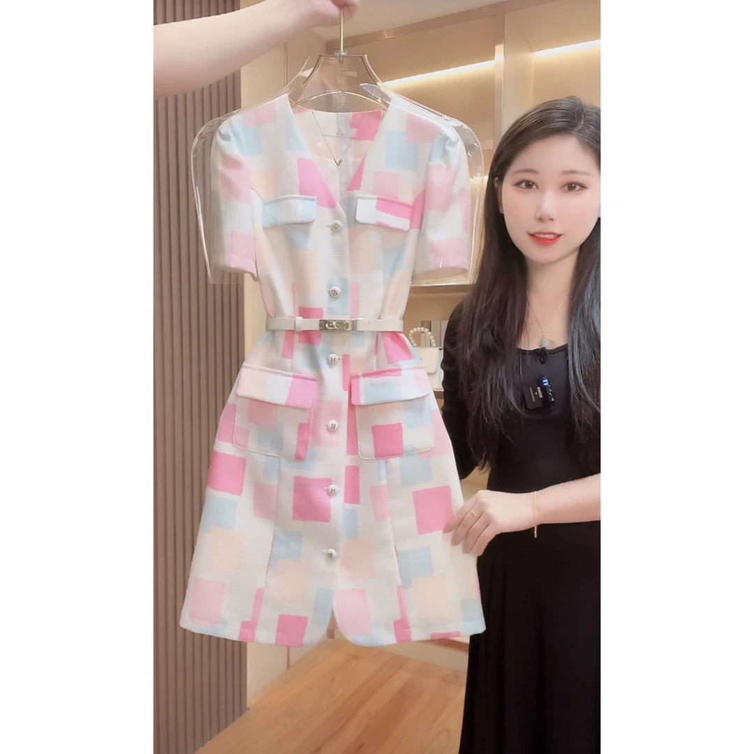 【现货 下午发】1321气质收腰显瘦连衣裙