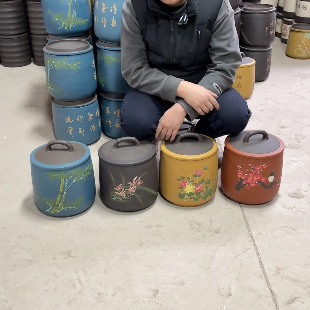 宜兴原矿紫砂茶叶罐