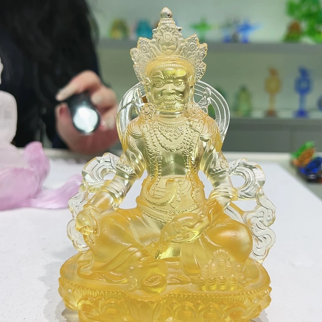 【闪购商品】手工艺品琉璃黄财神 13cm