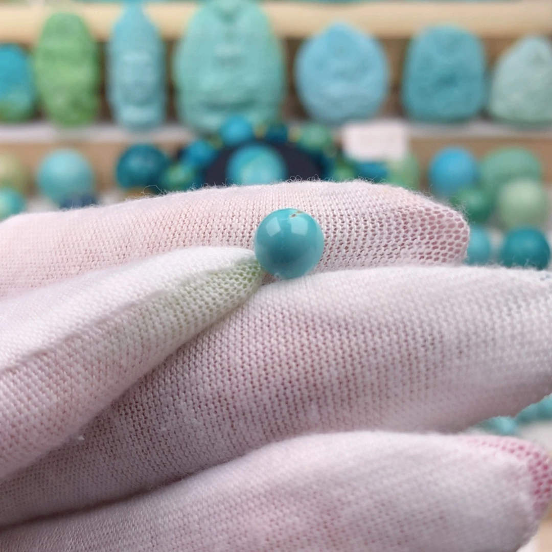 未镶嵌绿松石珠宝奇石7.4毫米