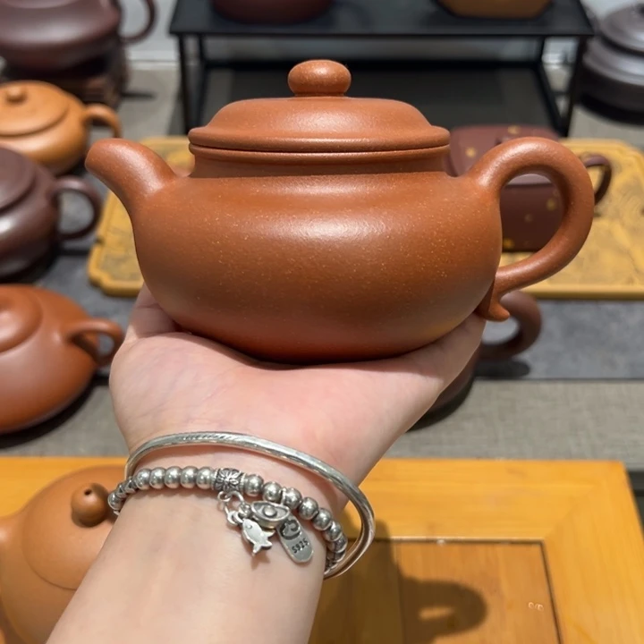 茶壶紫砂宜兴紫砂壶仿古红降坡