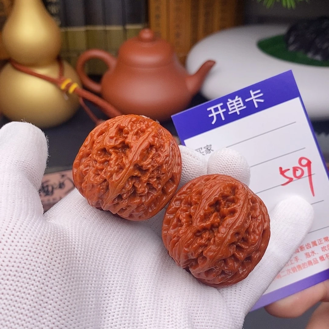 文玩核桃把件38粗筋509