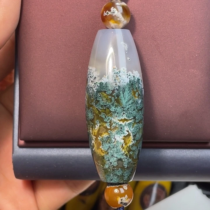 玛瑙/玉髓未镶嵌珠宝奇石尚品天然水草手工打磨抛光