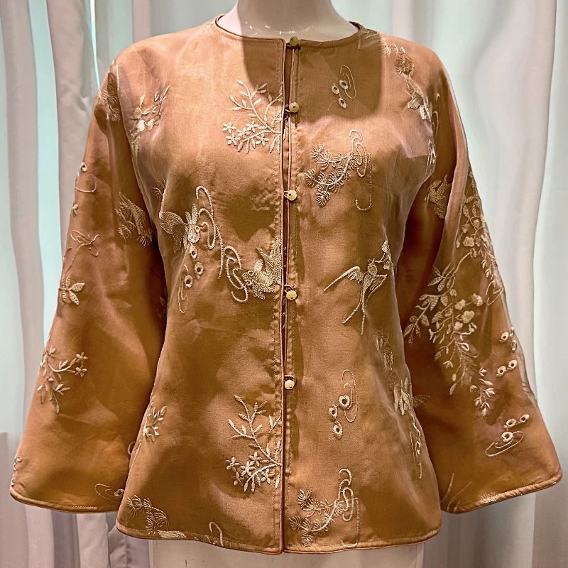 华族经典（锦绣衫）高端刺绣两面可穿新中式女装上衣外套女