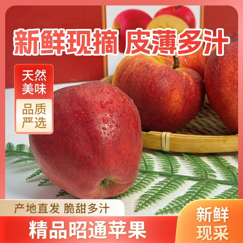 云南昭通红露丑苹果新鲜现摘脆甜多汁冰糖心水果