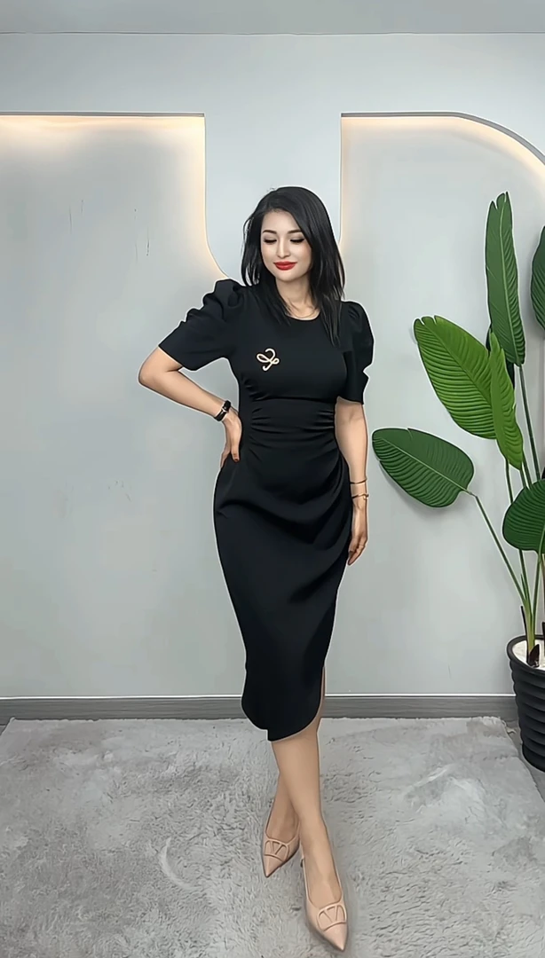 时尚收腰款显瘦连衣裙