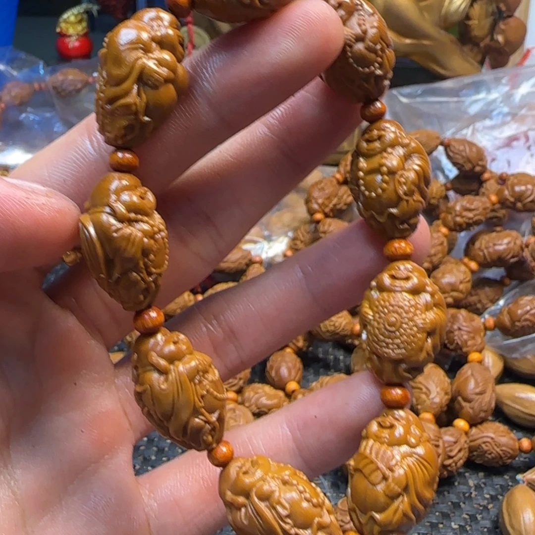 橄榄核手串/手链瑞兽弥勒