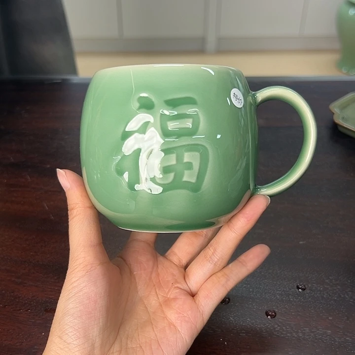 龙泉云间青瓷小米茶器