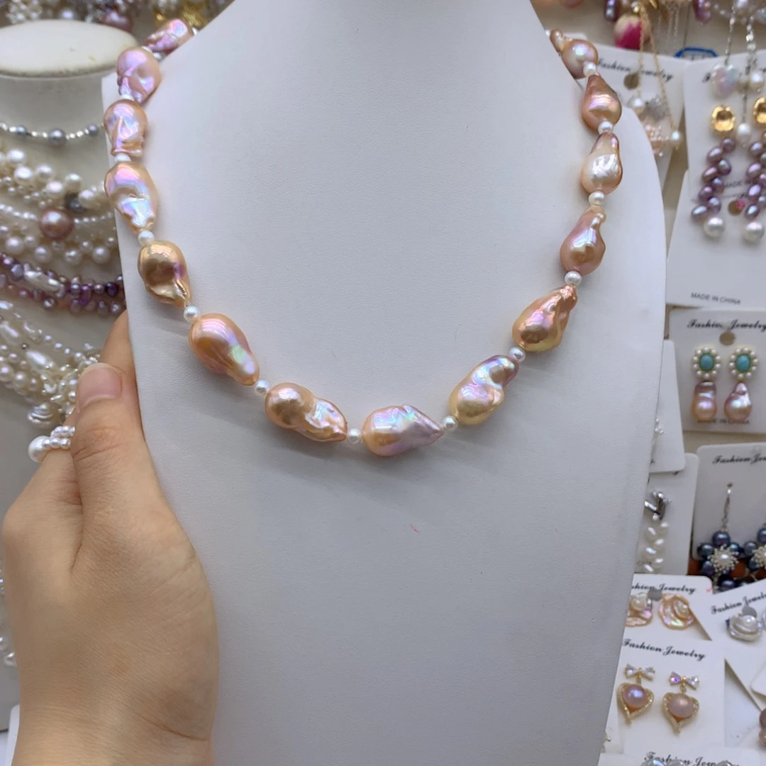 合金淡水珍珠耳饰玉*