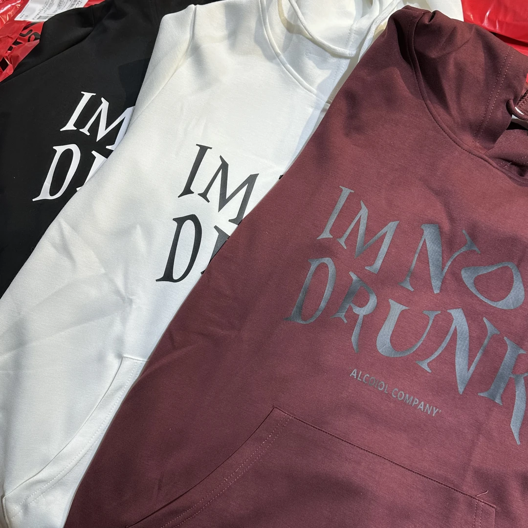 【冯七七】2025秋冬新款美式字母连帽卫衣