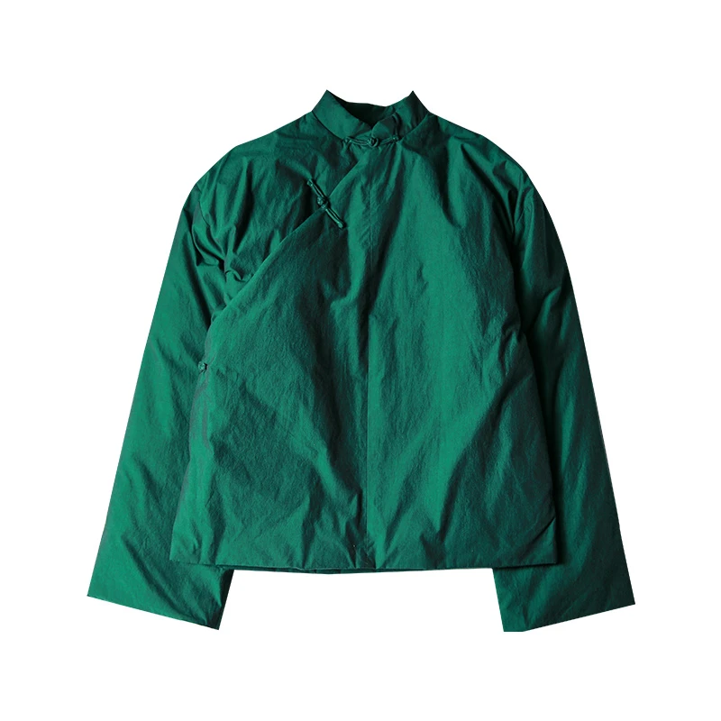 6752立领保暖透气常规款长袖棉白鸭绒羽绒外套百搭宽松复古冬季