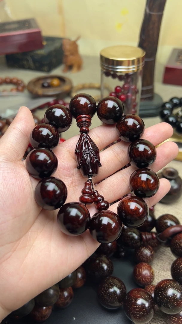 沉水高油高密泥料紫檀佛手雕刻款2.0秒沉水老料带红木保养油