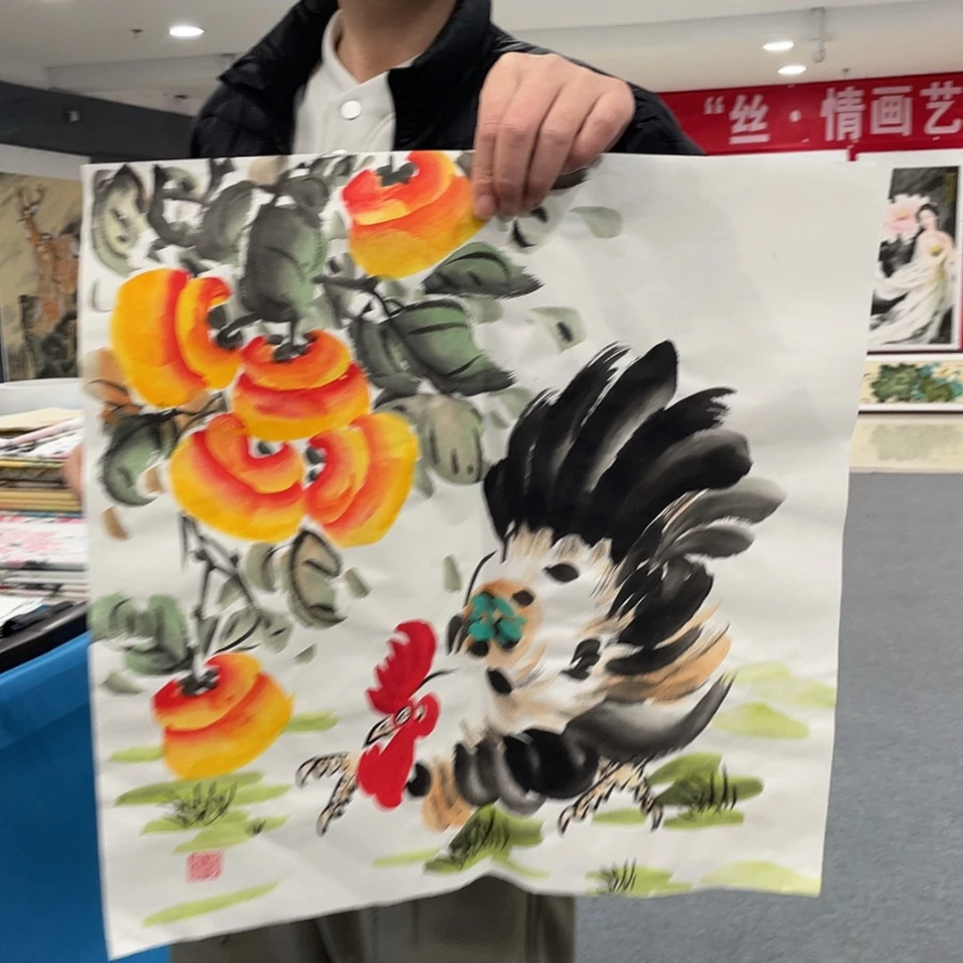 国画今天上午国画作品展示