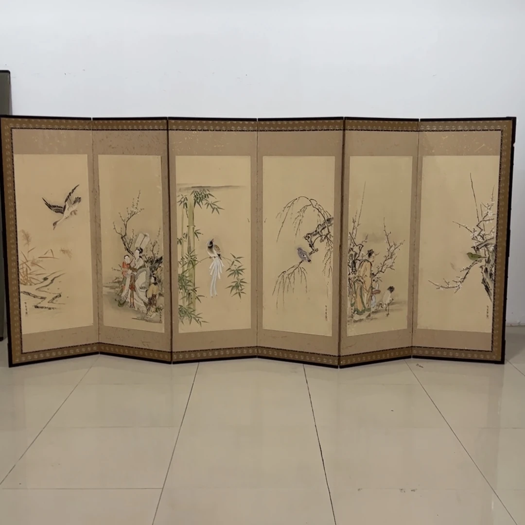 绘画屏风框画茶空间设计