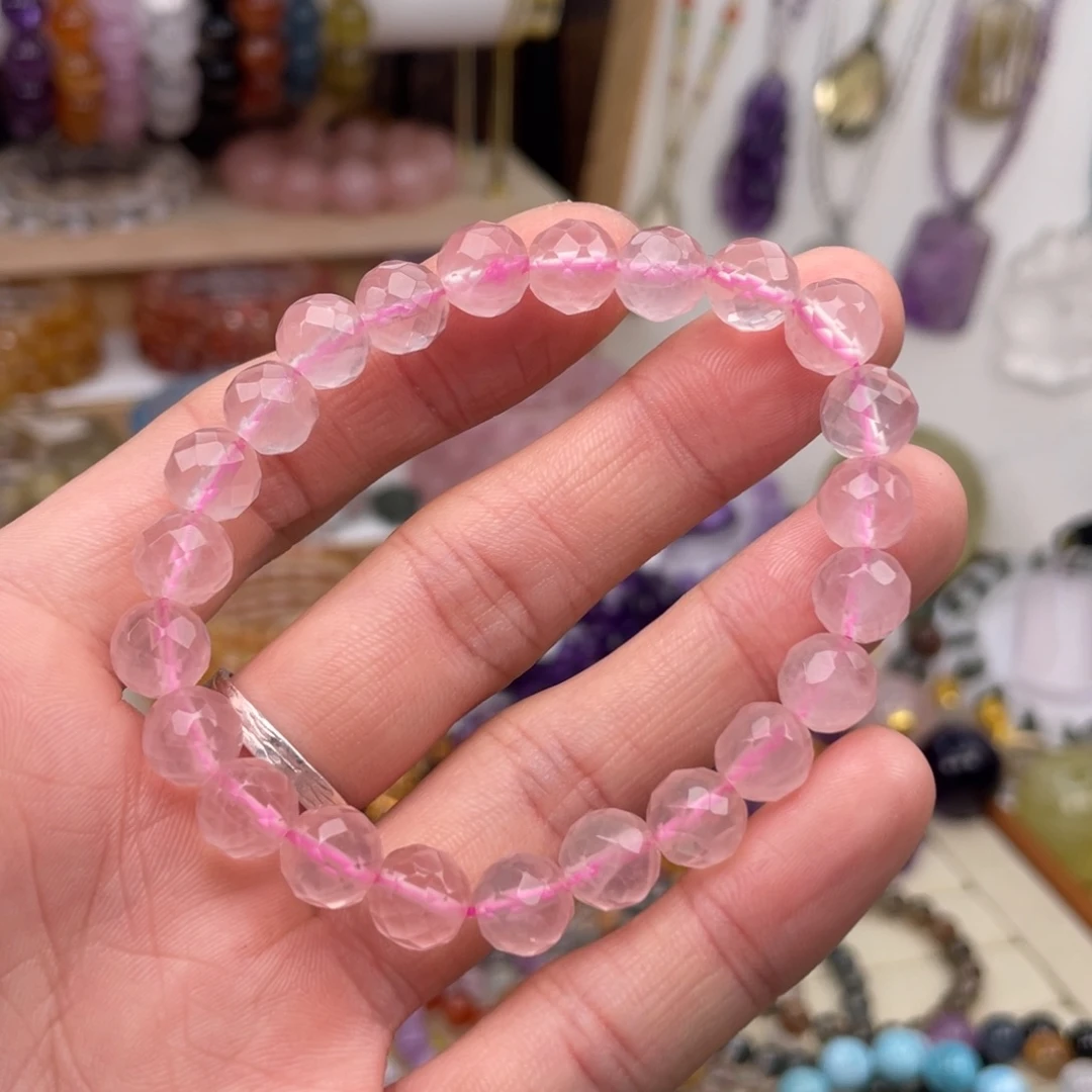 糖***猫水晶手链未镶嵌粉水晶