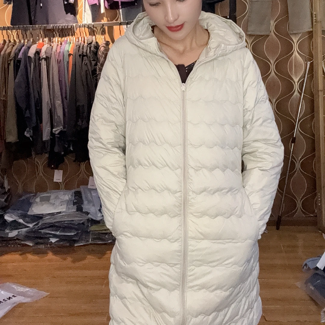 韩尤简同款百搭修身90白鸭绒外套双十一活动价