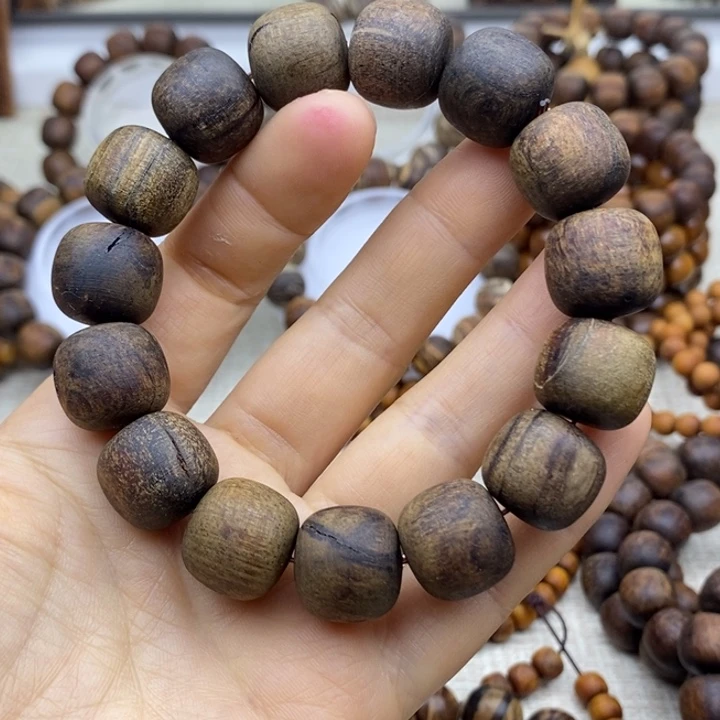 贡木手串/手链印尼贡木15/16绿虫漏瑕