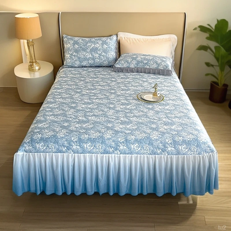 亲新款肤2025席子凉席冰床裙款冰豆豆空调席凉爽枕套单人不夏天