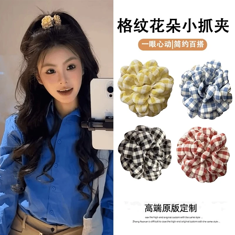 甜美春日~立体花朵小抓夹女2025高级感新款发夹后脑勺抓夹发量少